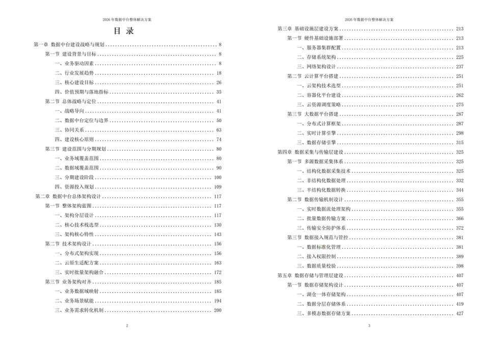2026年数据中台整体解决方案-全1151页