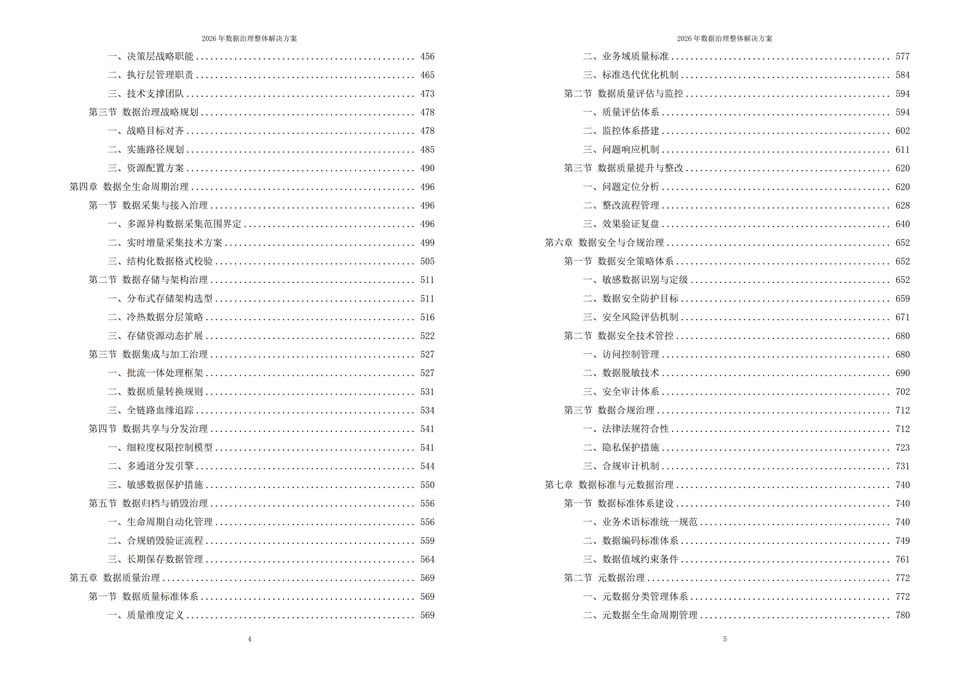 2026年数据治理整体解决方案-全生命周期管理-八大体系 | 附1066页方案全套方案下载