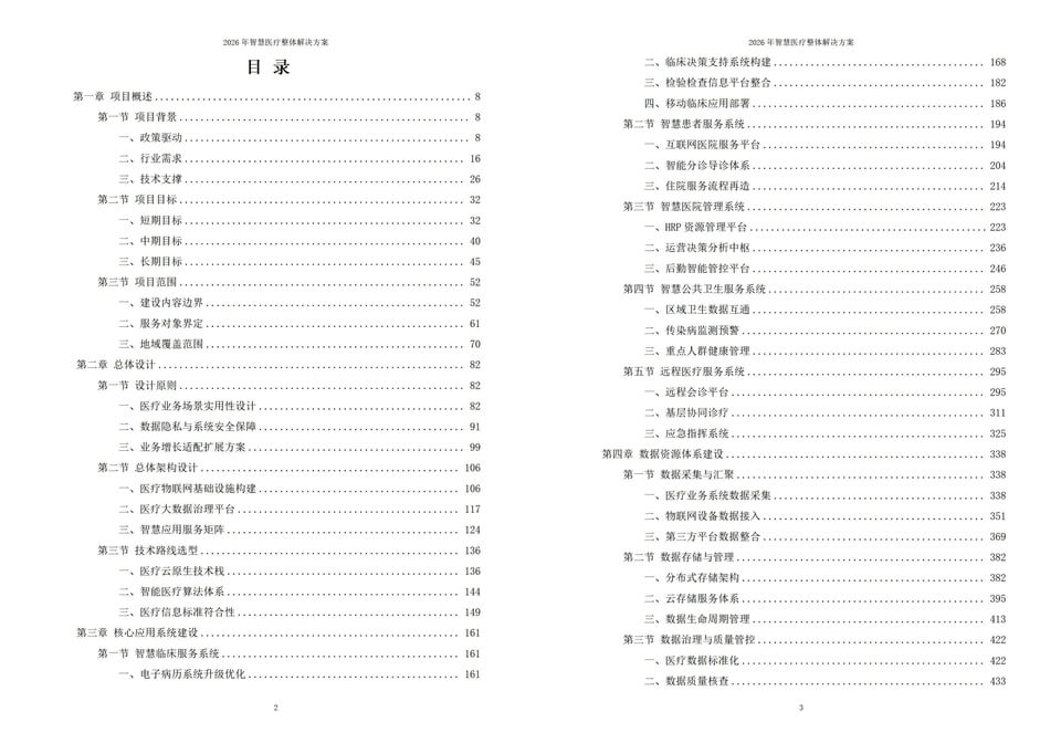 2026年智慧医疗整体解决方案 - 全套1215页方案资料下载