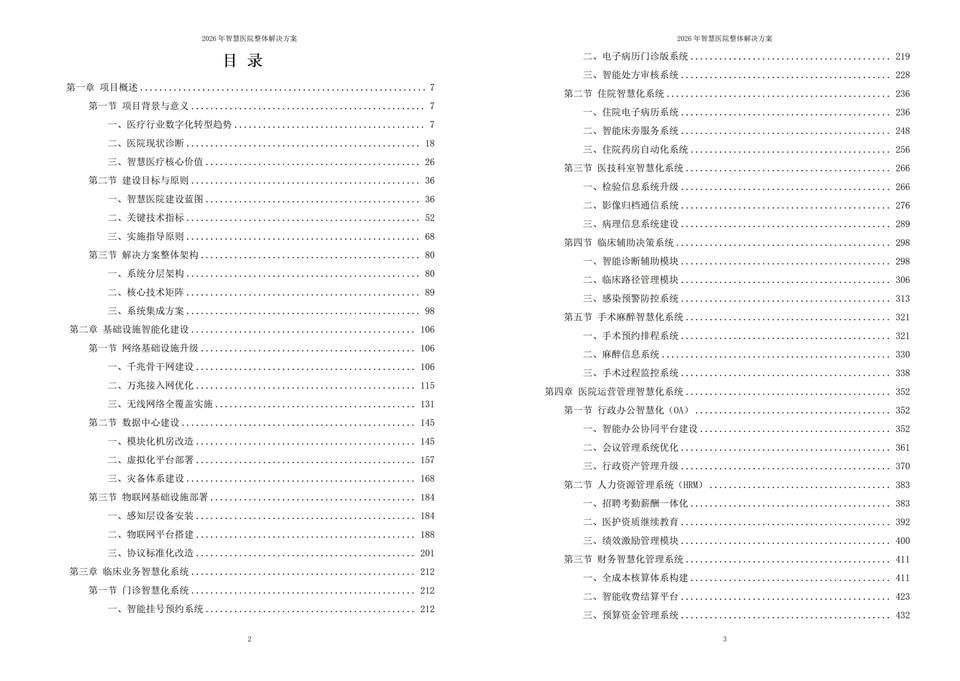 2026 数字化赋能：新一代智慧医院全域建设实施方案 - 全1110页下载